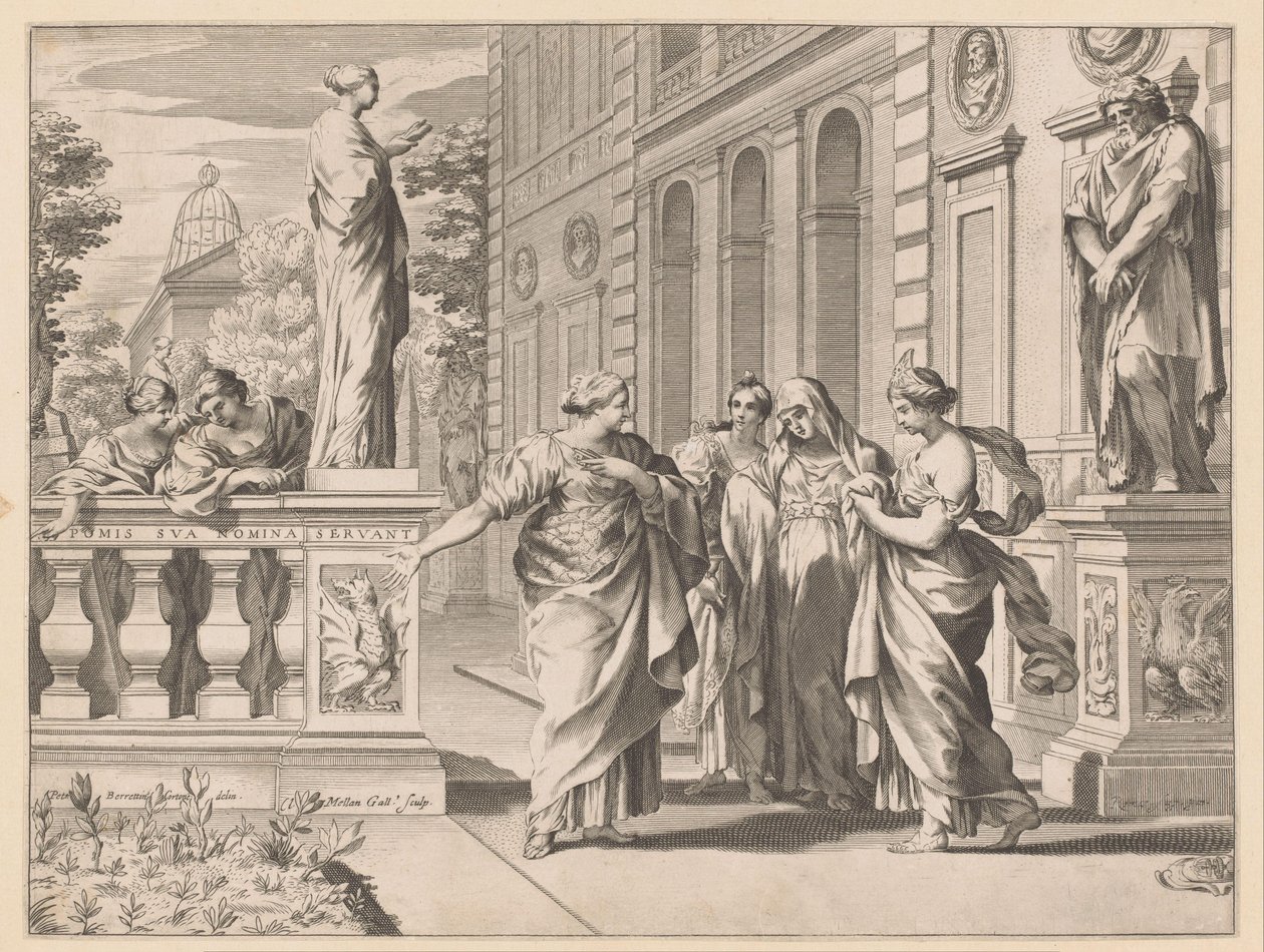 Allegory in Honor of the Collegio Romano by Claude Mellan