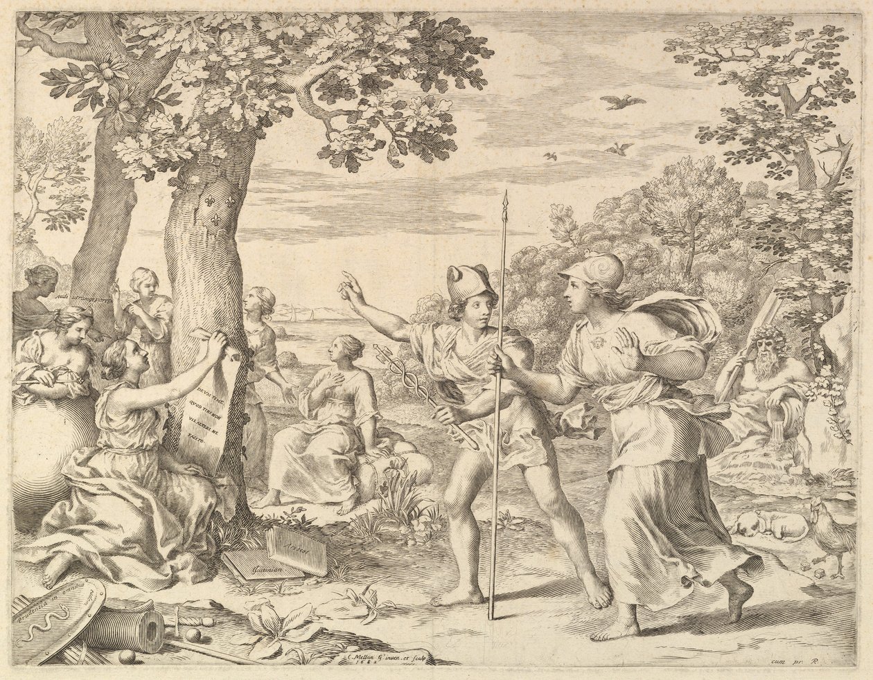 Allegory on Good Government in France by Claude Mellan