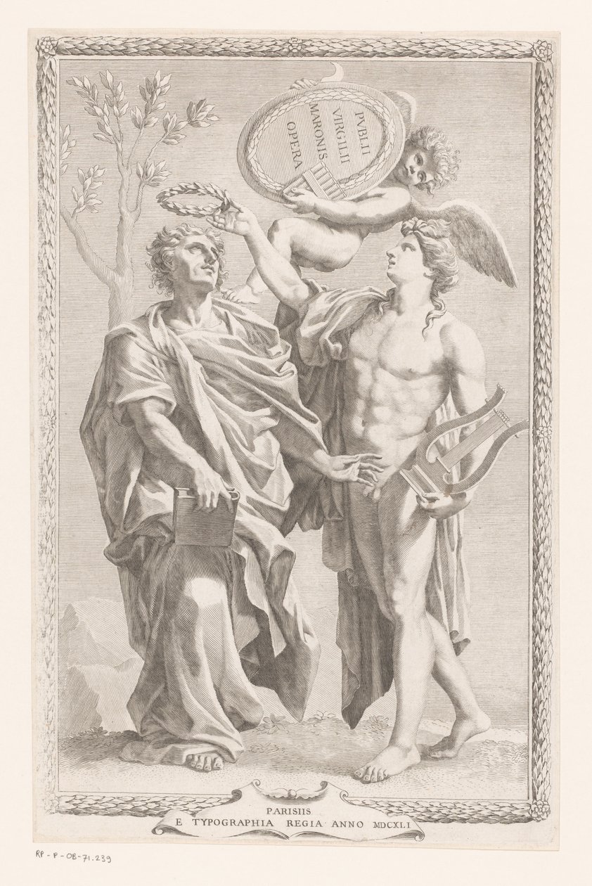 Apollo Crowns Publius Vergilius Maro by Claude Mellan