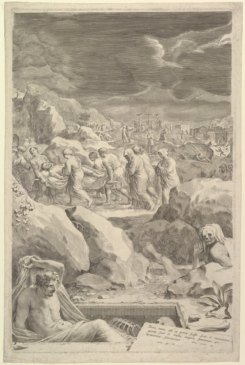 Burial Procession of Christ, 1678 by Claude Mellan