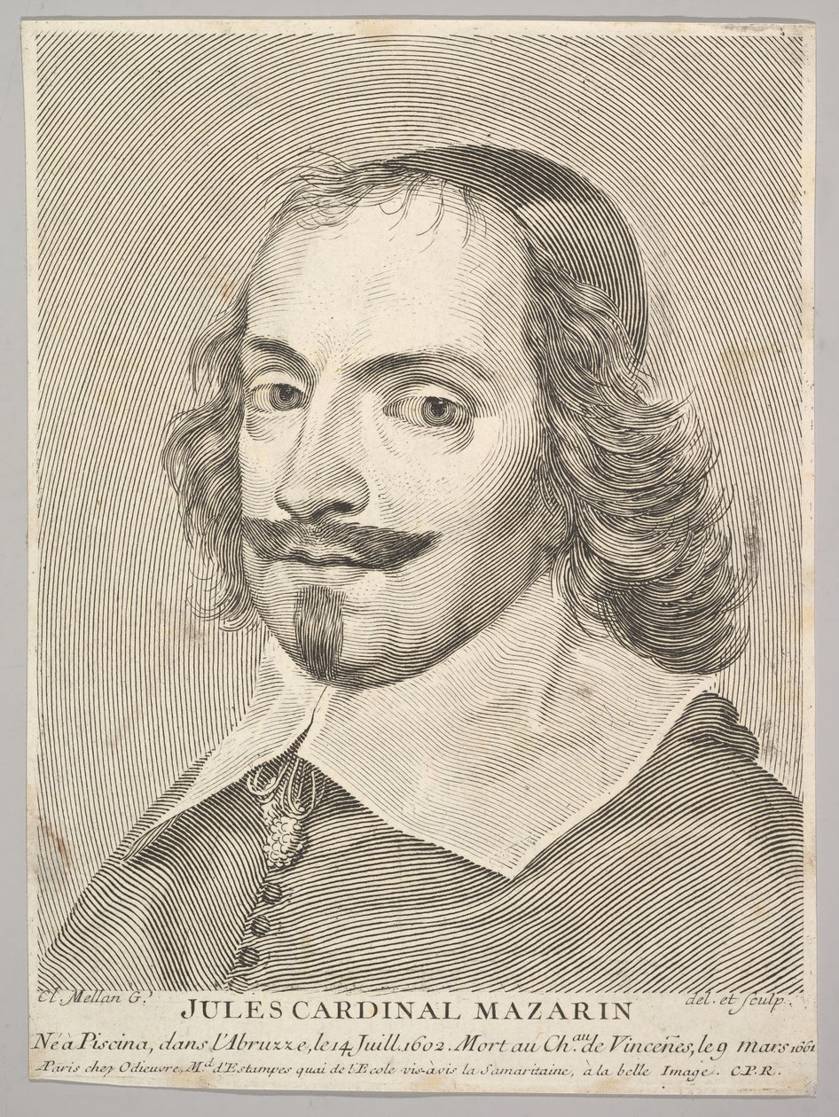 Cardinal Jules Mazarin by Claude Mellan