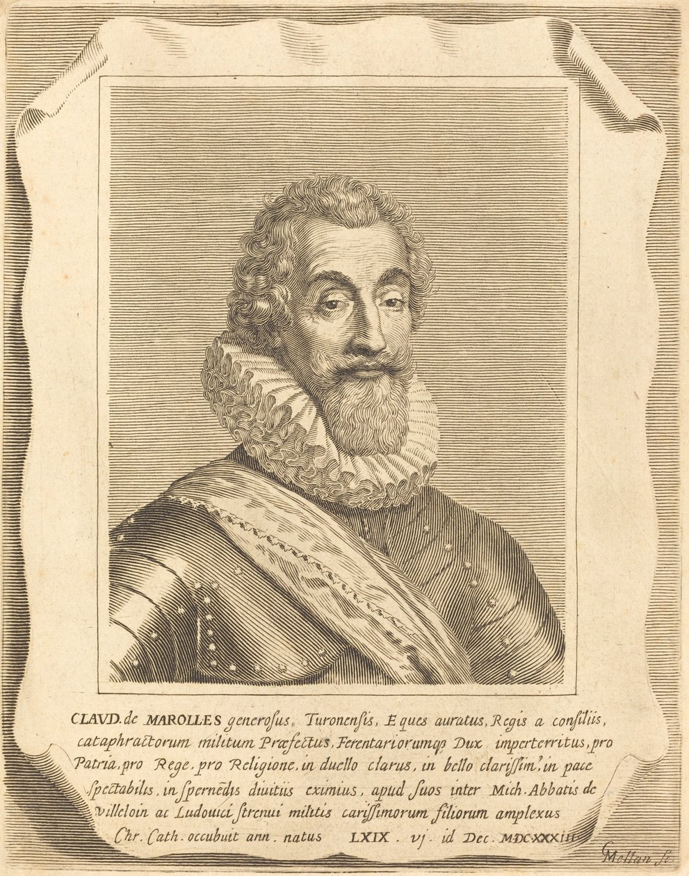 Claude de Marolles by Claude Mellan