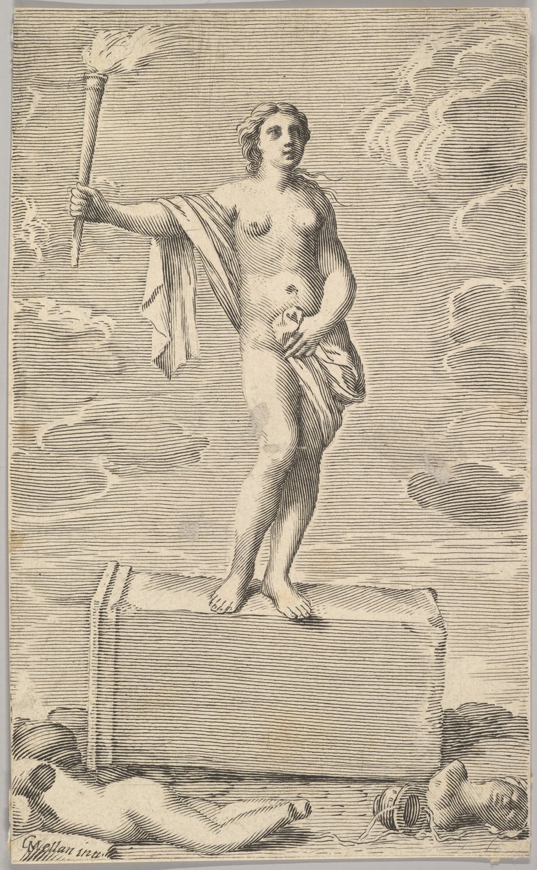 Feminine Figure by Claude Mellan