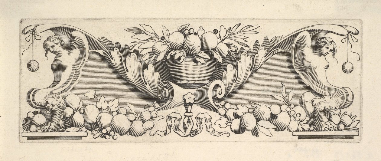 Headband: Basket of Fruit by Claude Mellan