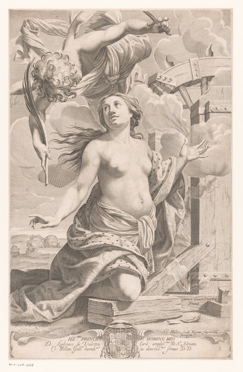 Saint Catherine of Alexandria by Claude Mellan