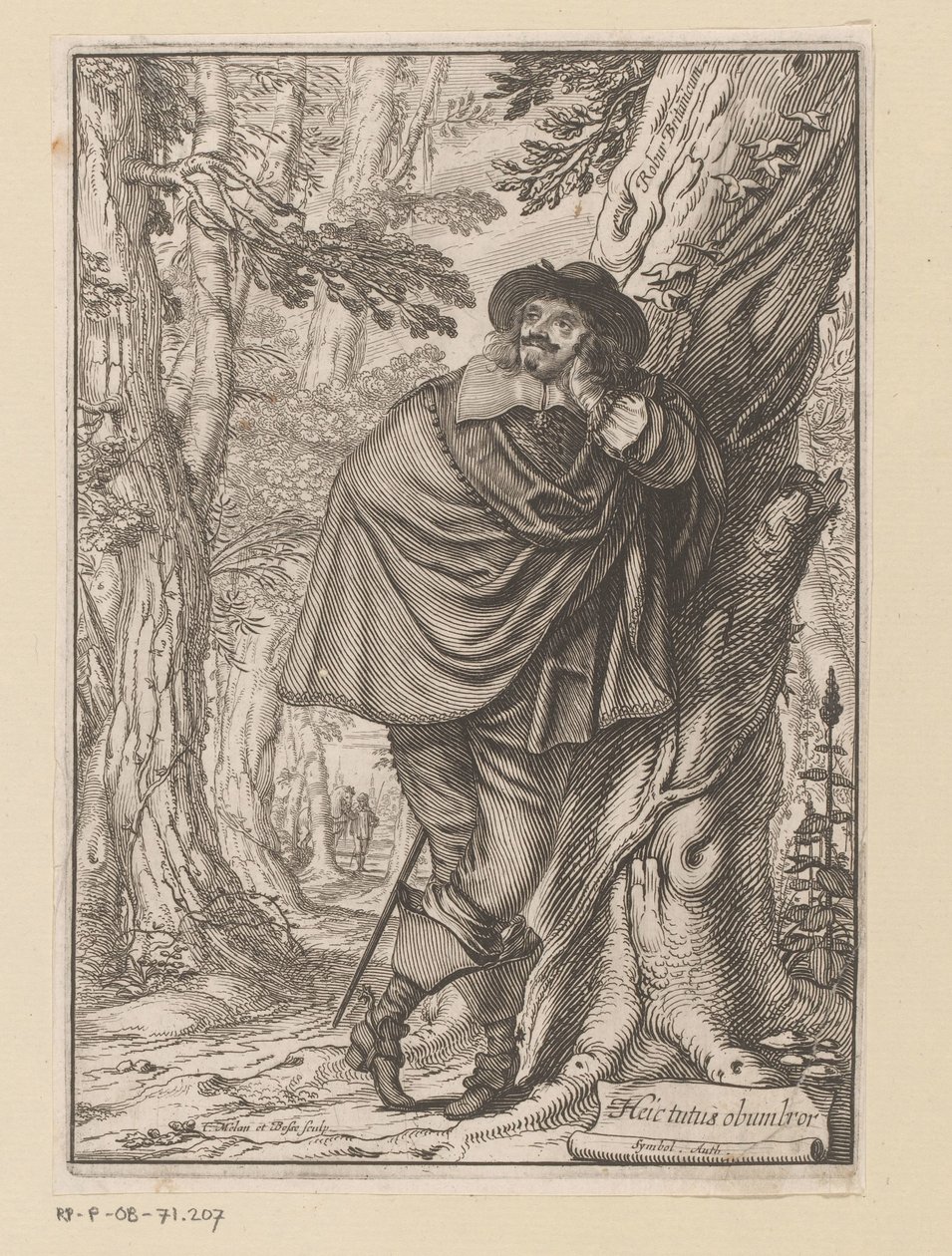 James Howell Leaning Against a Tree by Claude Mellan