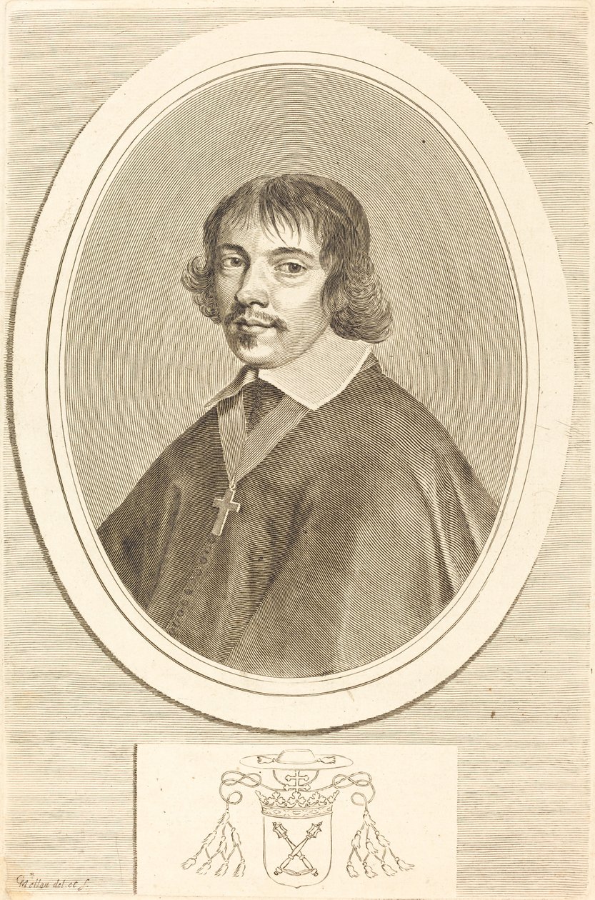 Jean-François Paul de Gondi, Cardinal of Retz by Claude Mellan