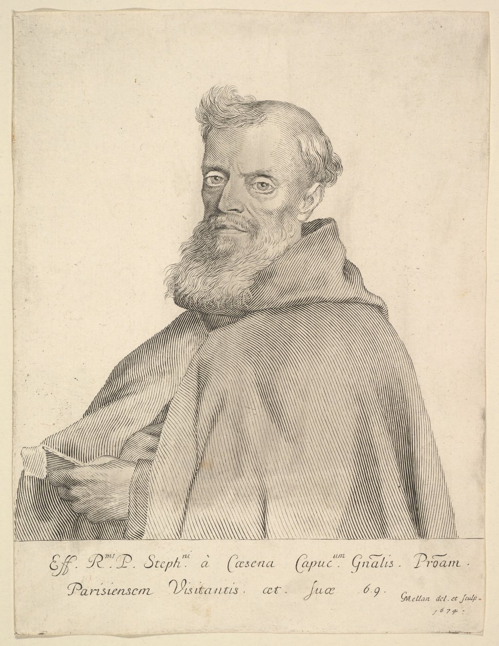 Father Étienne de Cesena, 1674 by Claude Mellan