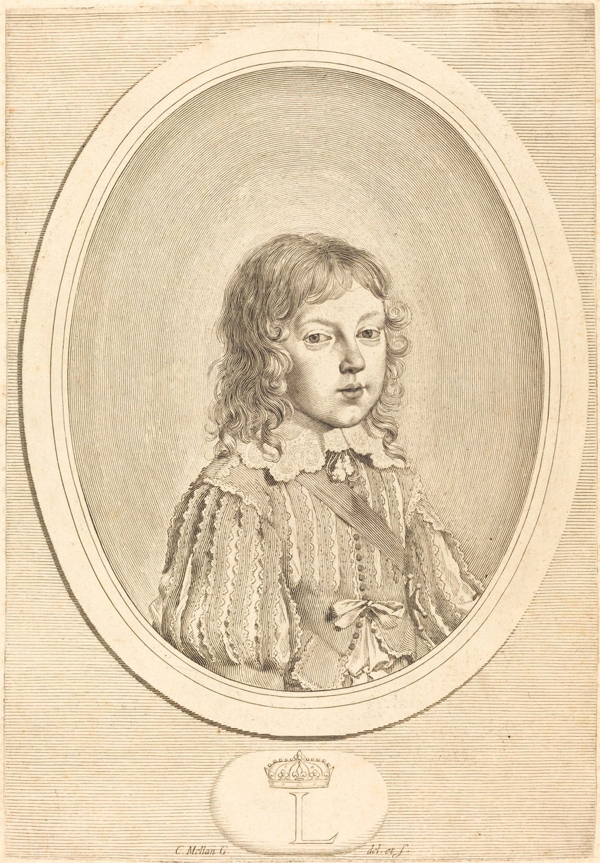 Louis XIV as a Boy by Claude Mellan