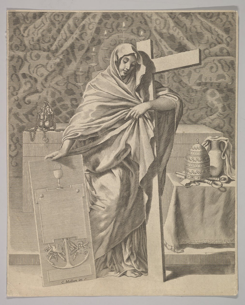 Personification of Faith by Claude Mellan