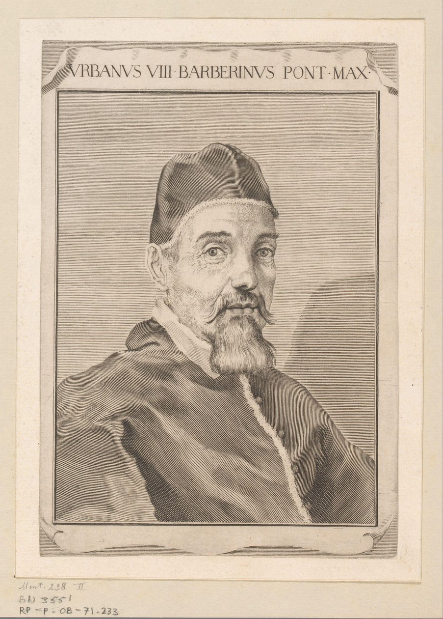 Portrait of Urban VIII by Claude Mellan