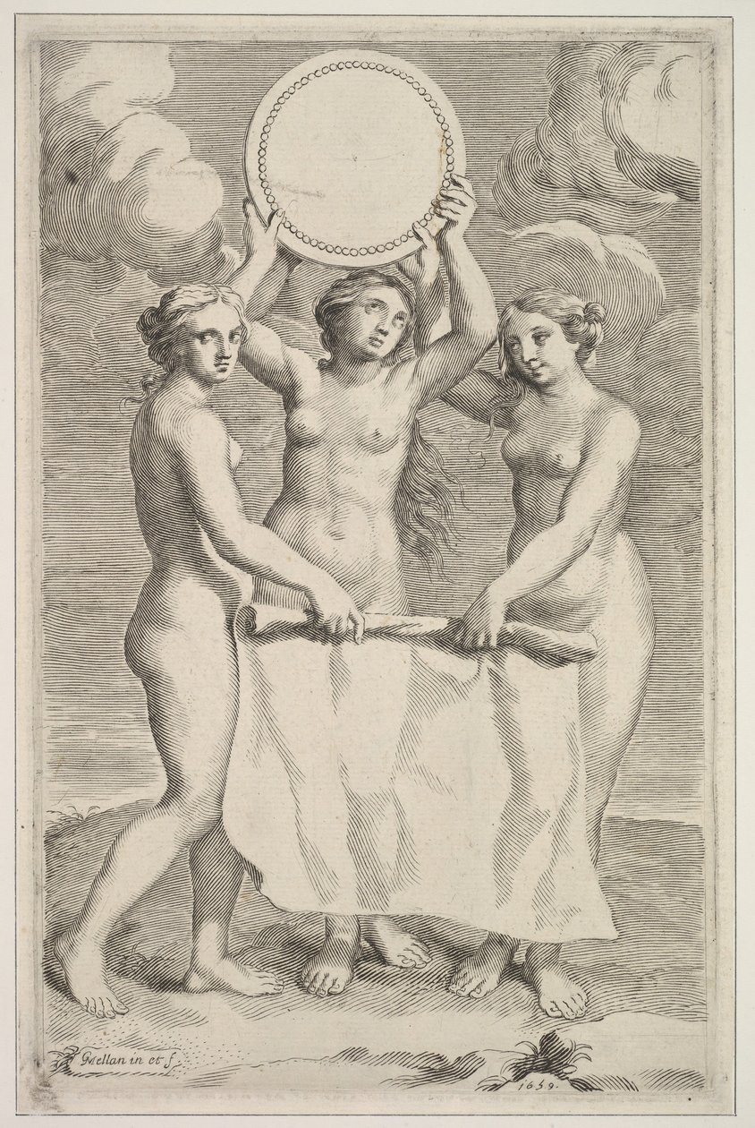 The Three Graces, 1659 by Claude Mellan