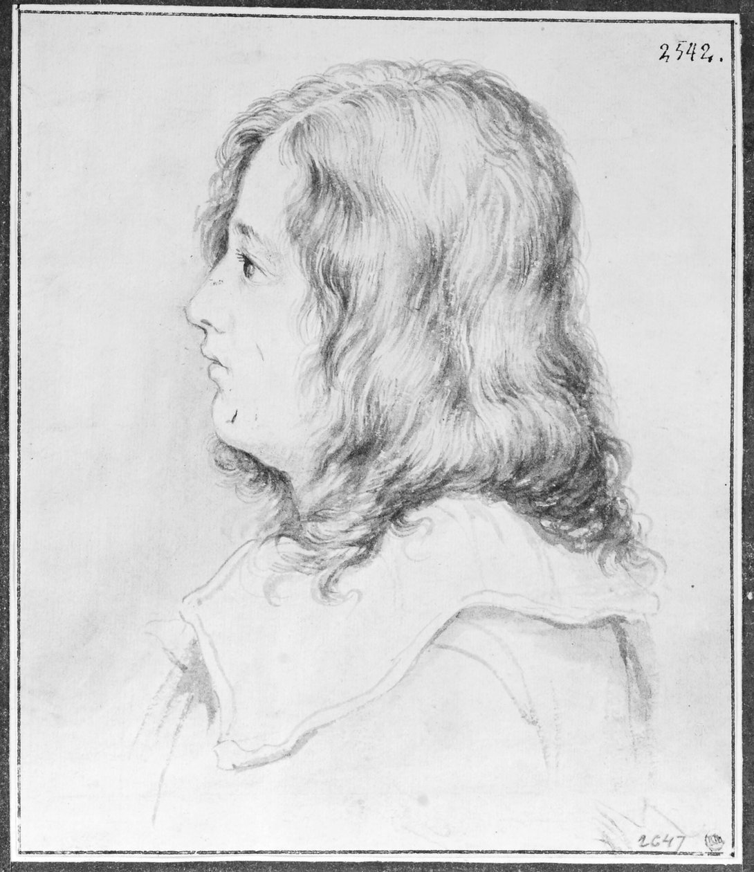 A Gentleman with Long Hair by Claude Mellan