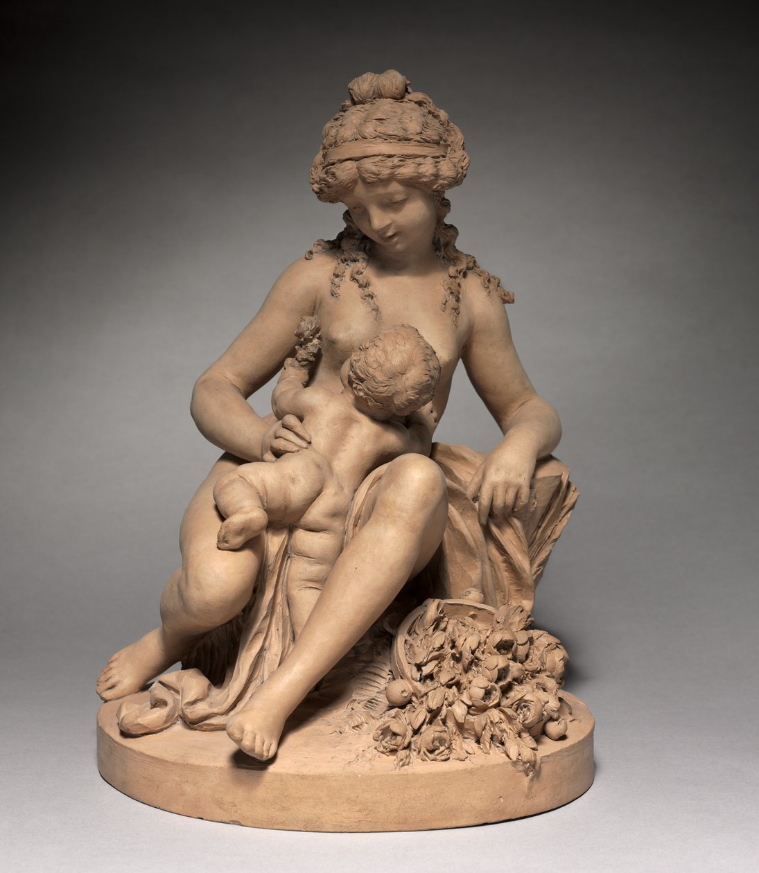 Young Woman and Child at Play, 1780s by Claude Michel Clodion