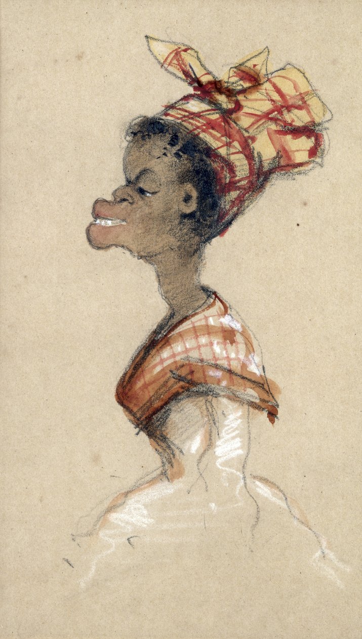 Black Woman Wearing a Headscarf, 1857 by Claude Monet