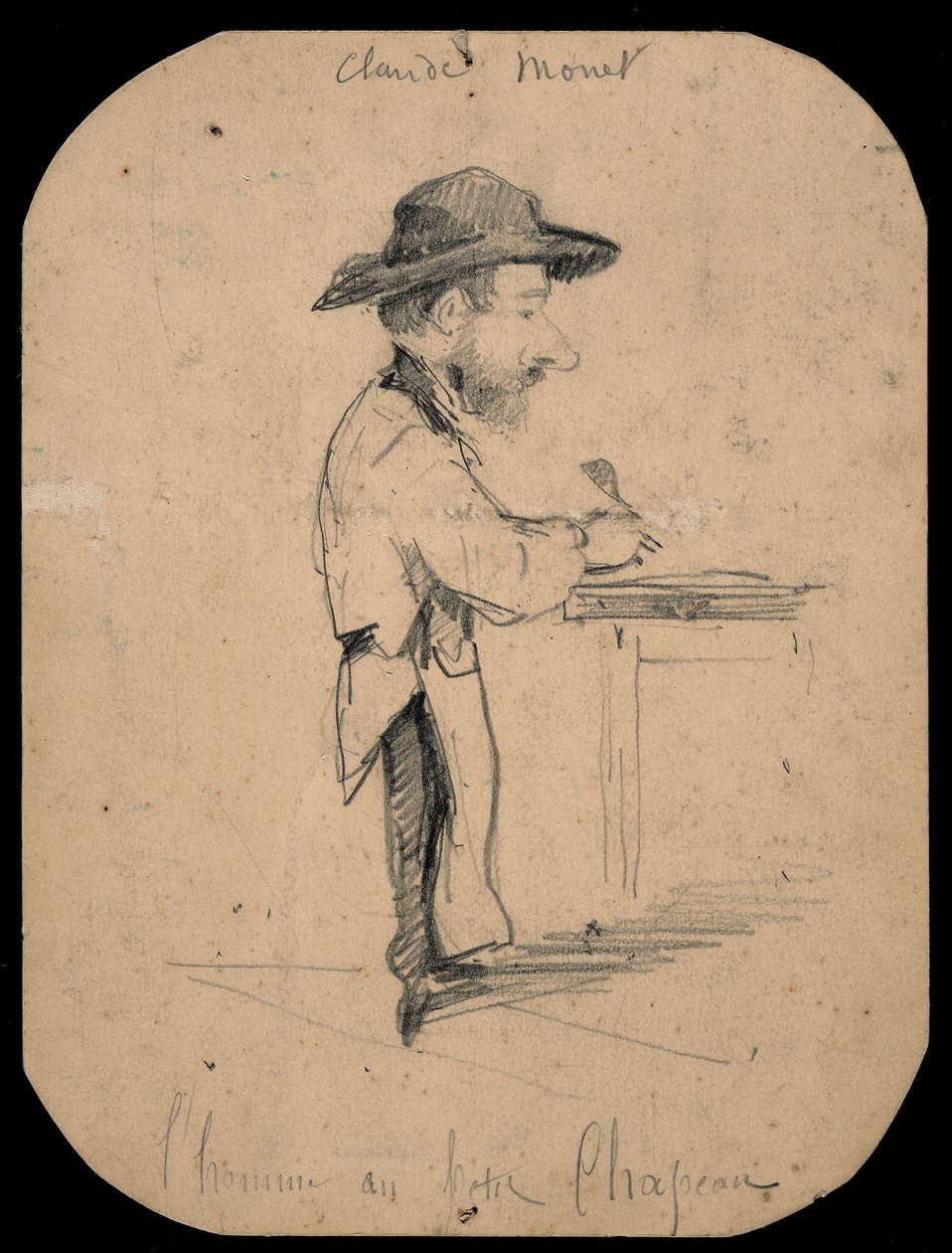 Caricature of a Man in the Small Hat by Claude Monet