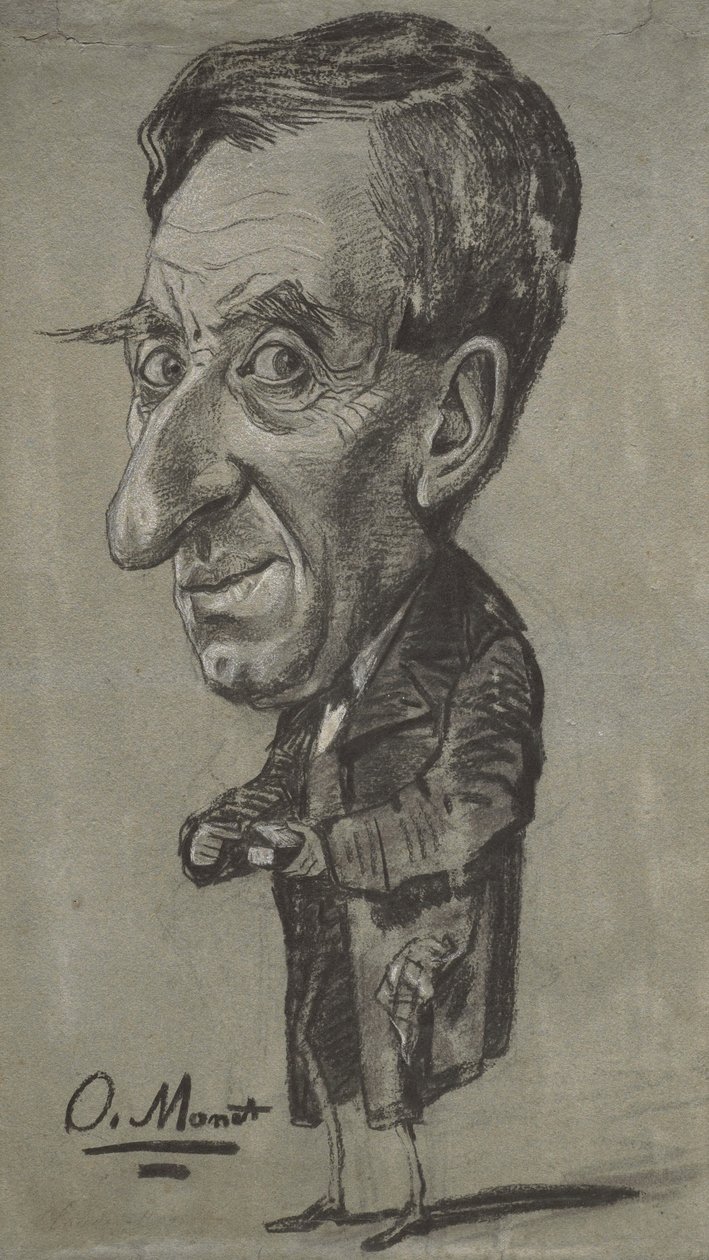 Caricature of a Man with a Snuff Box by Claude Monet