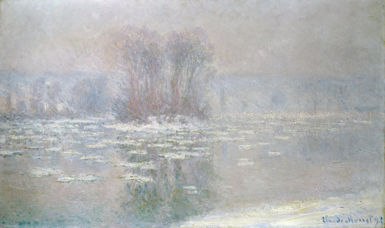Ice at Bennecourt by Claude Monet