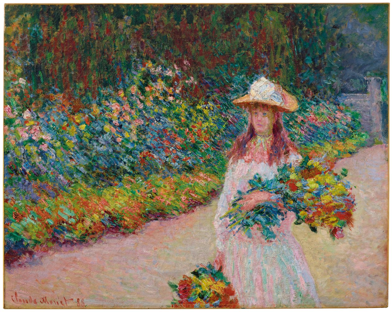 Young Girl in the Garden of Giverny by Claude Monet