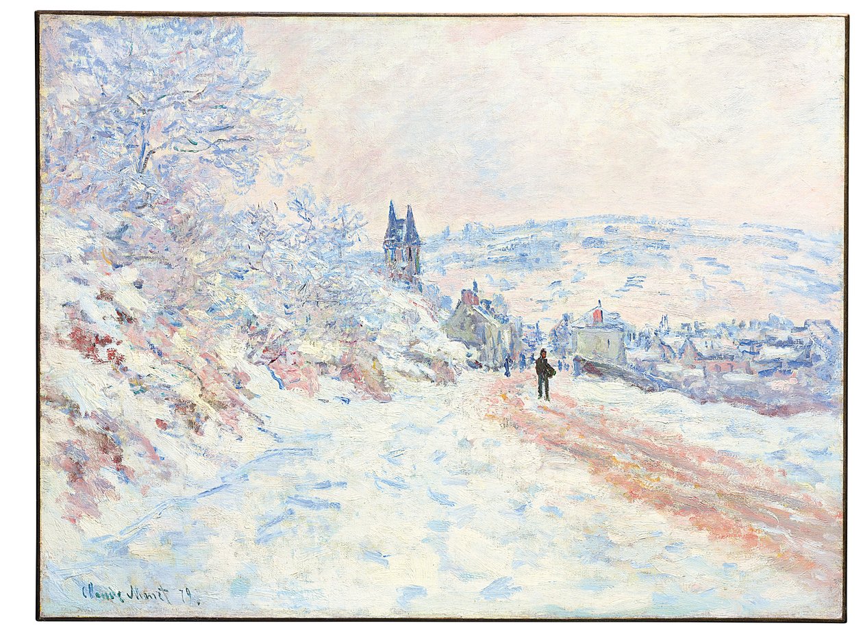 The Road to Vétheuil, Snow Effect, 1879 by Claude Monet