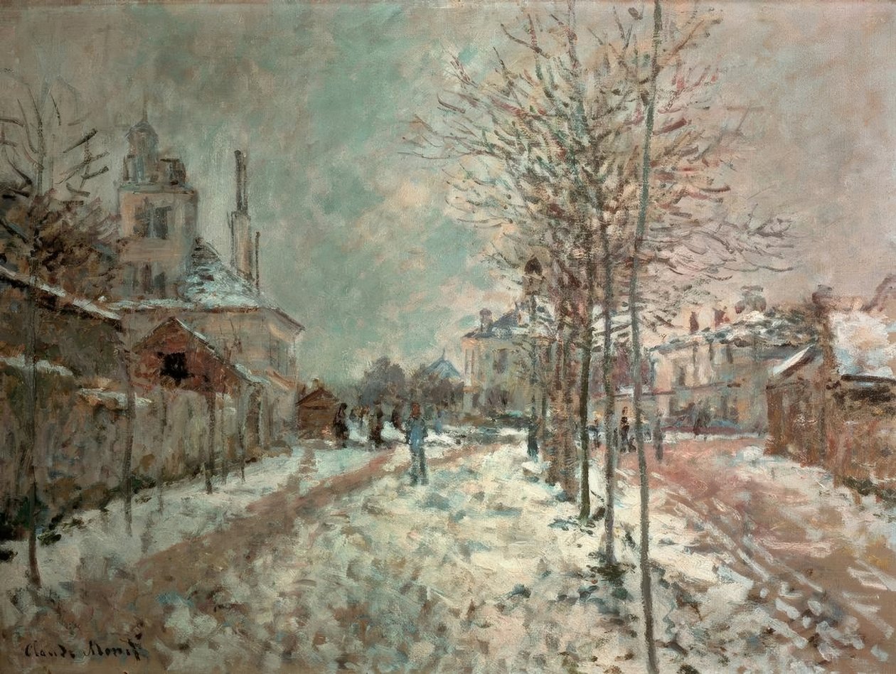 Boulevard de Pontoise in Argenteuil, Snow by Claude Monet