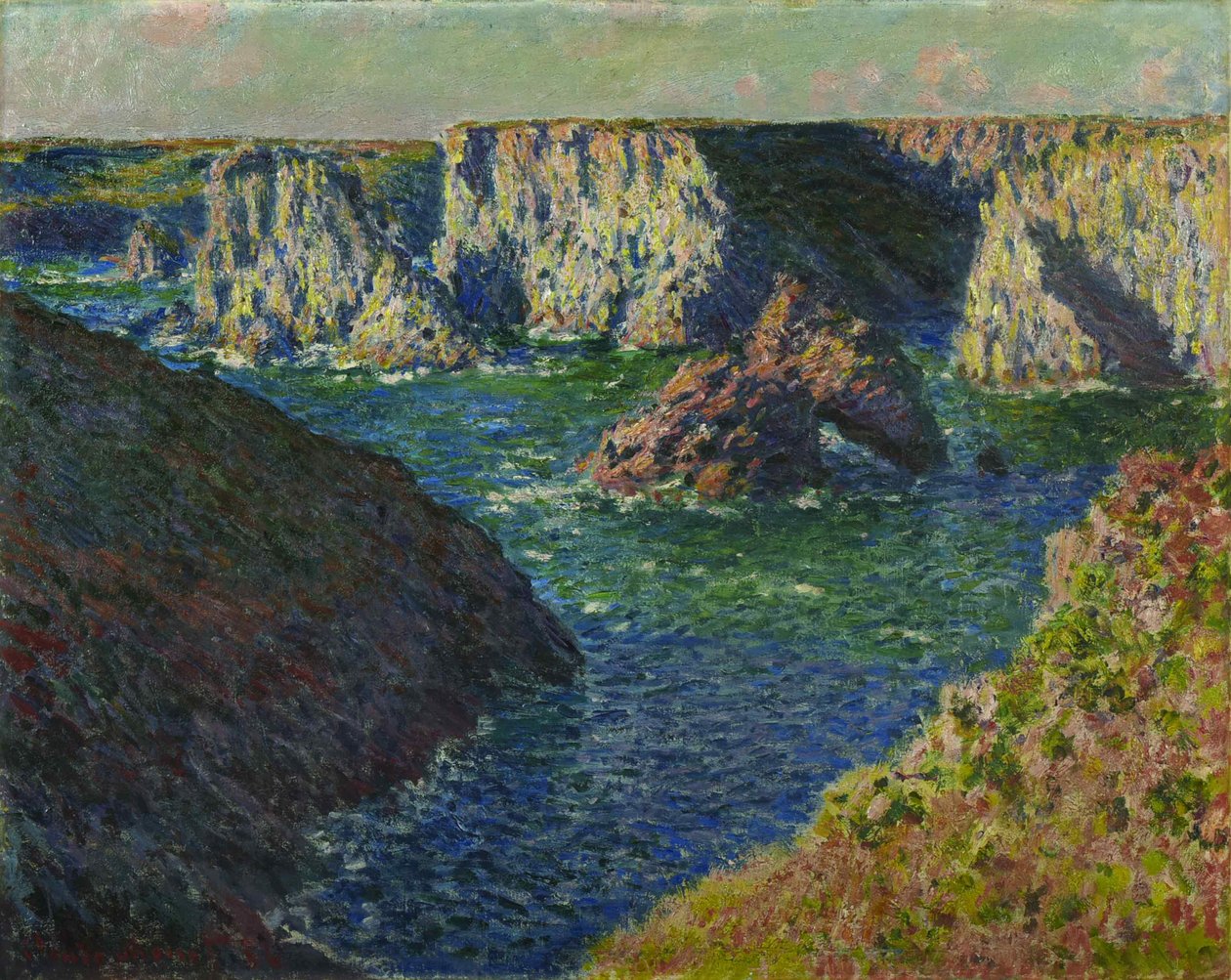 The Rocks in Belle-Ile by Claude Monet