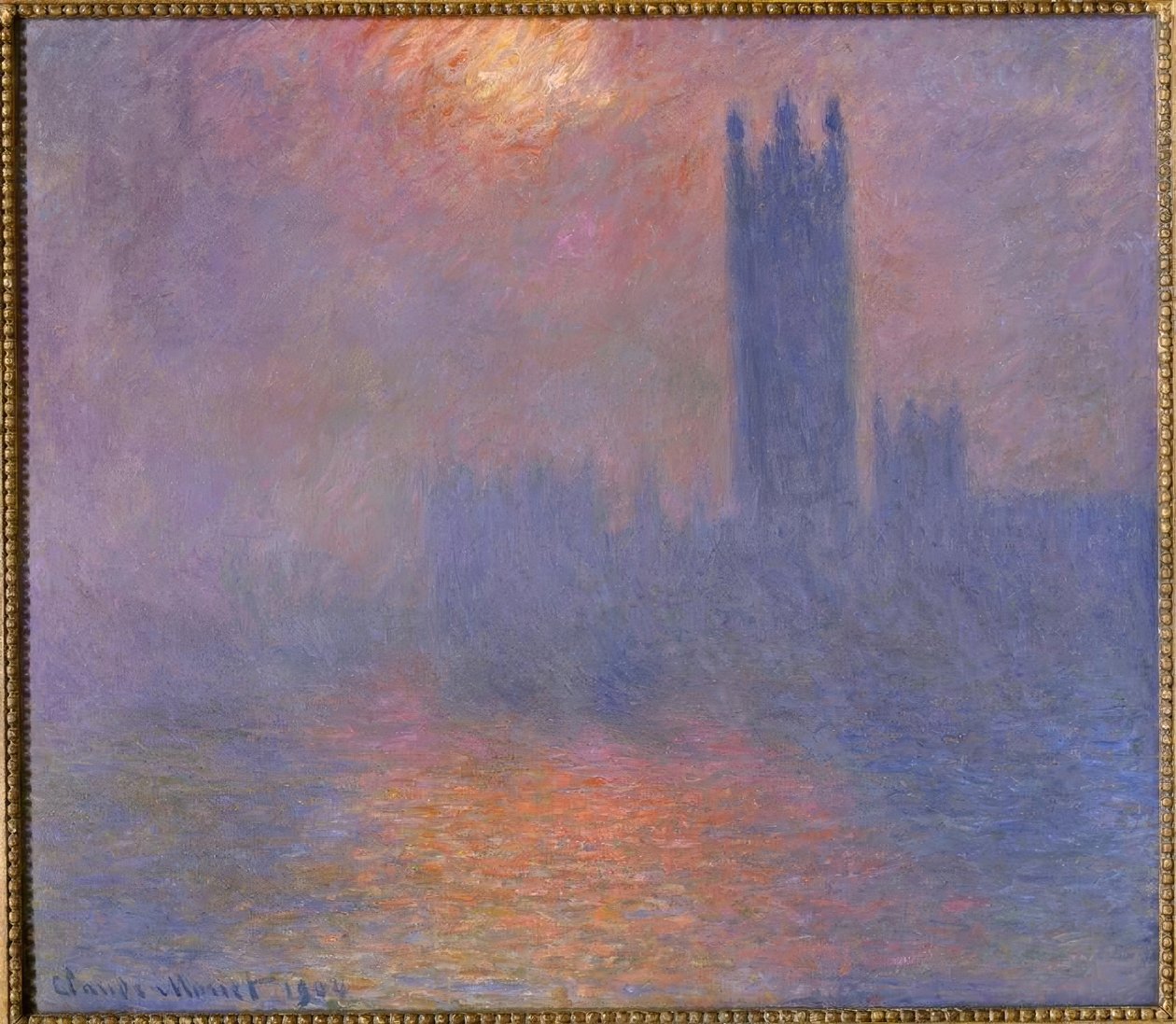 London, The Parliament, Sunlight Breaking Through the Fog by Claude Monet