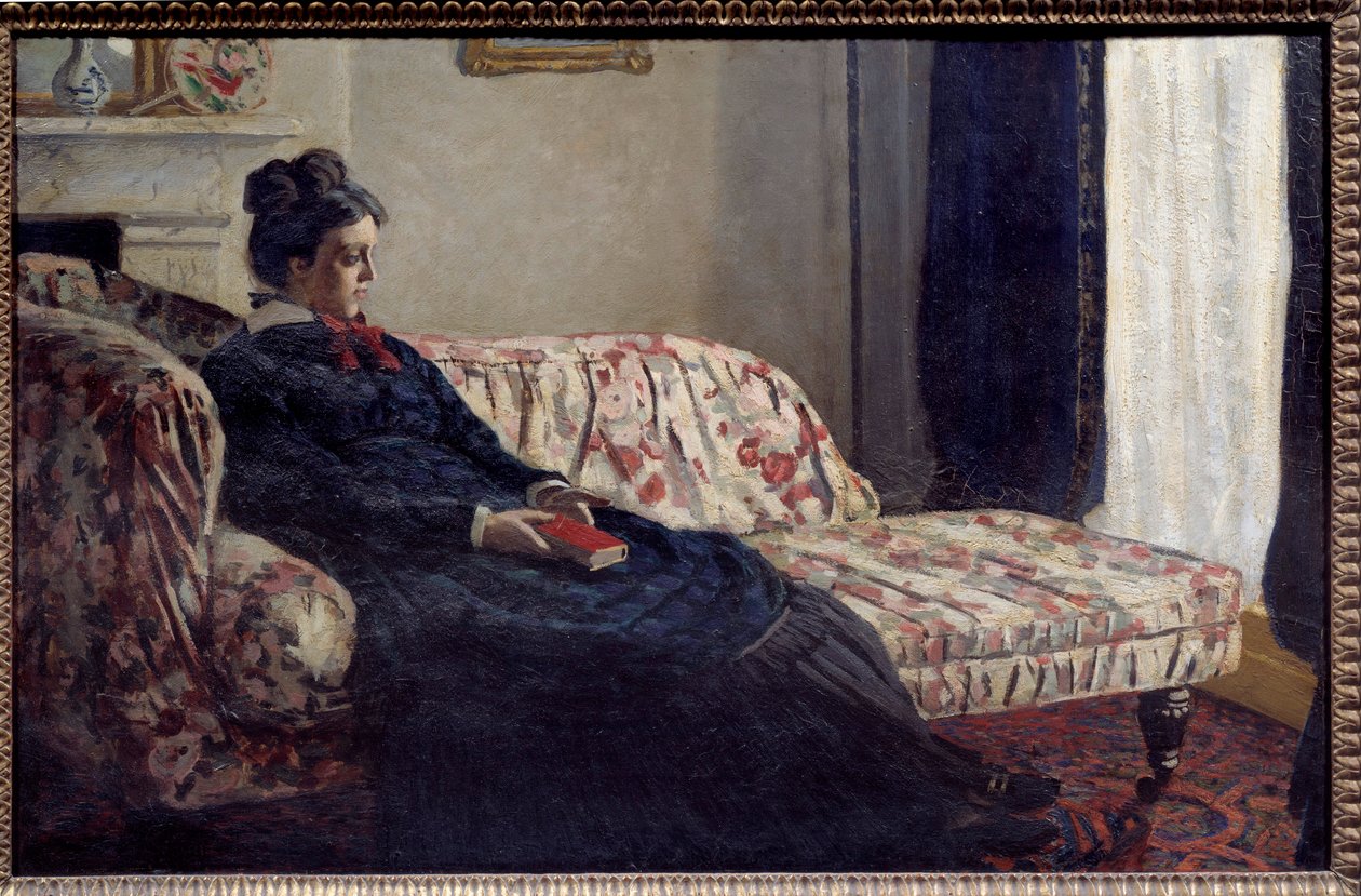 Meditation or Madame Monet at the Canape by Claude Monet
