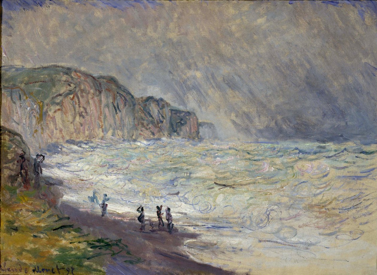 Rough Sea at Pourville by Claude Monet