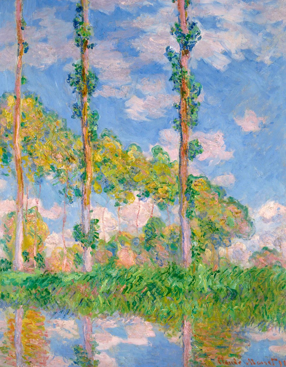 Poplars in the Sun by Claude Monet