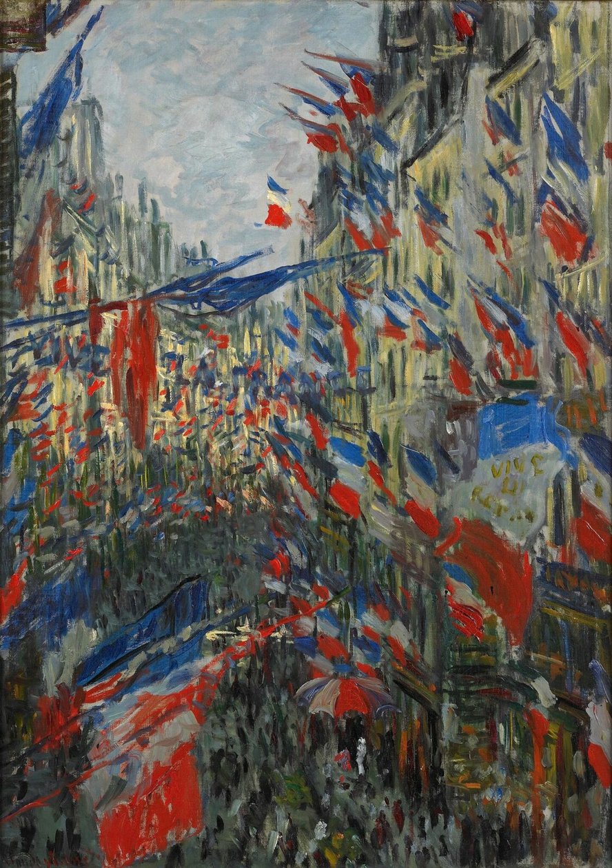 Rue Saint-Denis, fête du 30 juin 1878 by Claude Monet