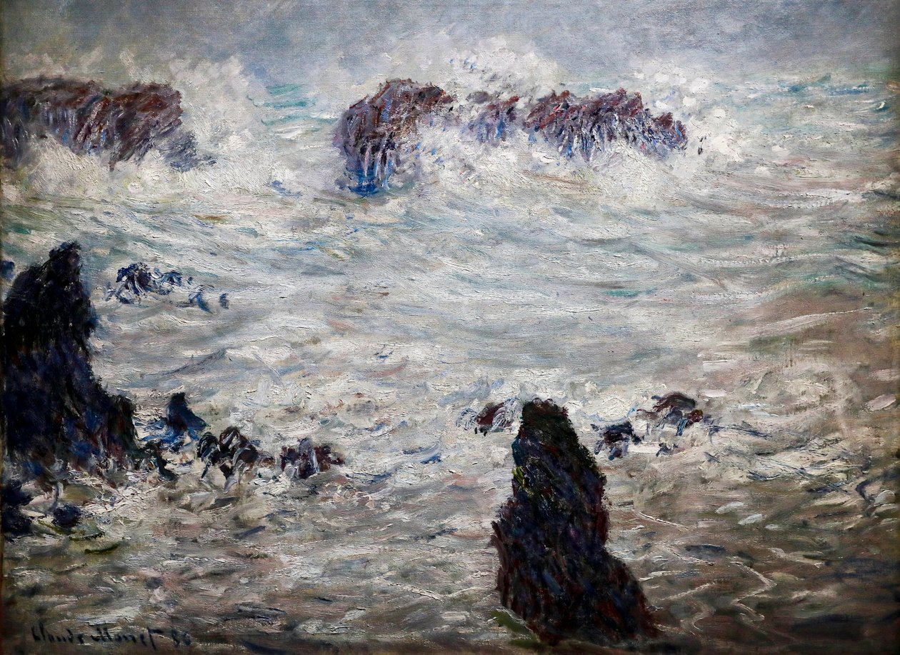 Storm, Coast of Belle-Île by Claude Monet