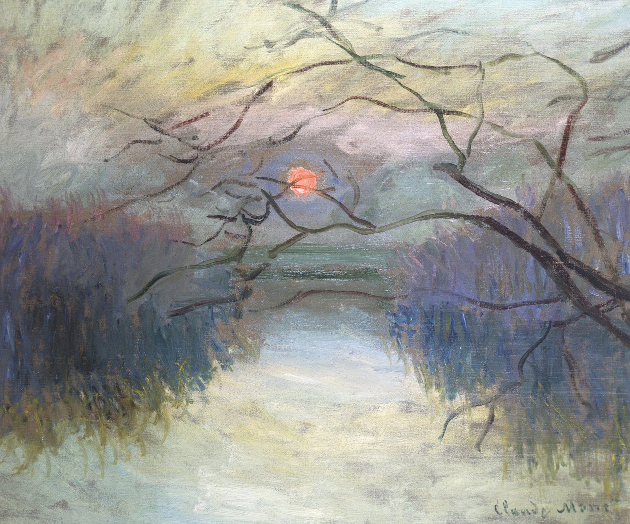 Sunset on the Seine at Vétheuil, 1880 by Claude Monet