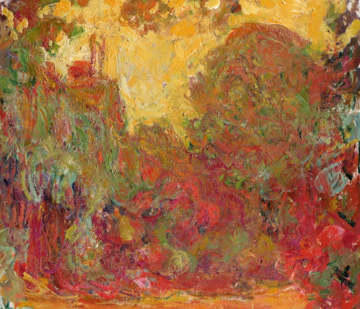 The House seen from the Rose Garden, 1922-24 by Claude Monet