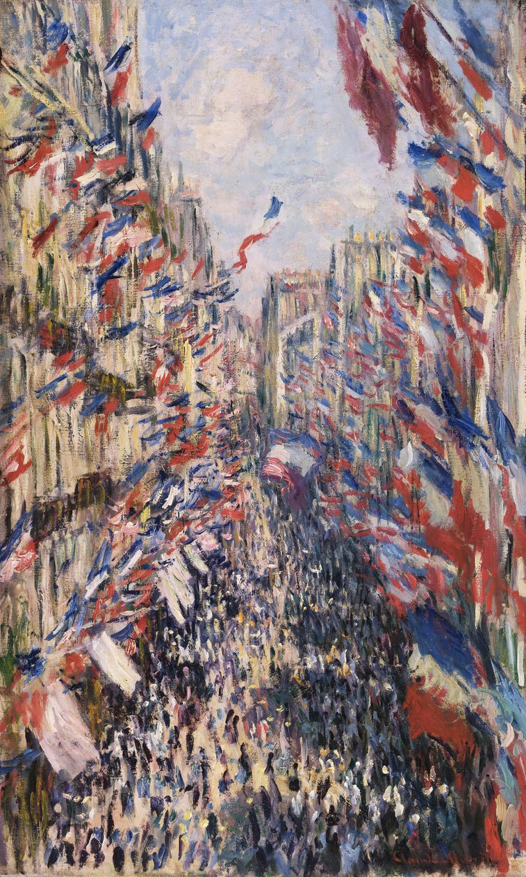 The Rue Montorgueil in Paris by Claude Monet