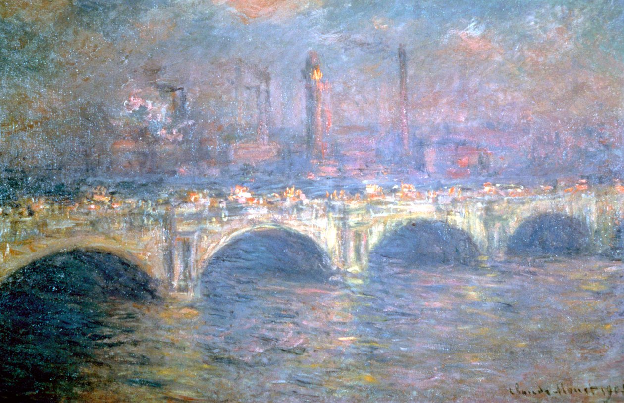 The Waterloo Bridge, London by Claude Monet: Fine art print