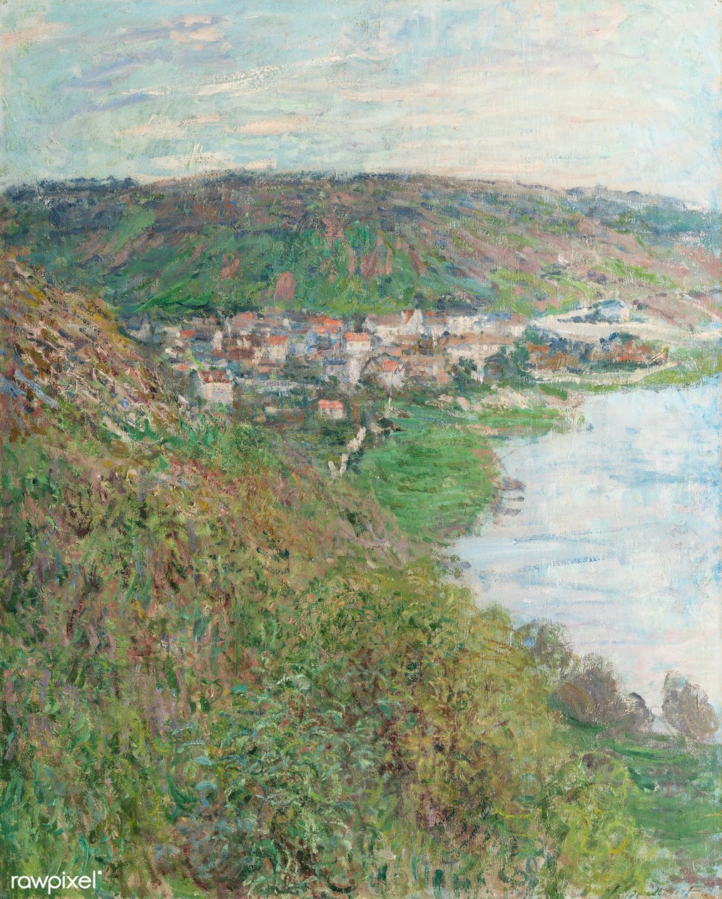 View of Vétheuil by Claude Monet