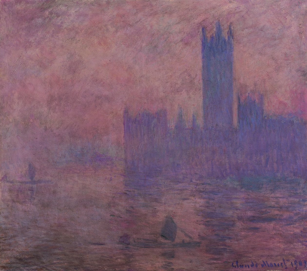 Westminster tower by Claude Monet