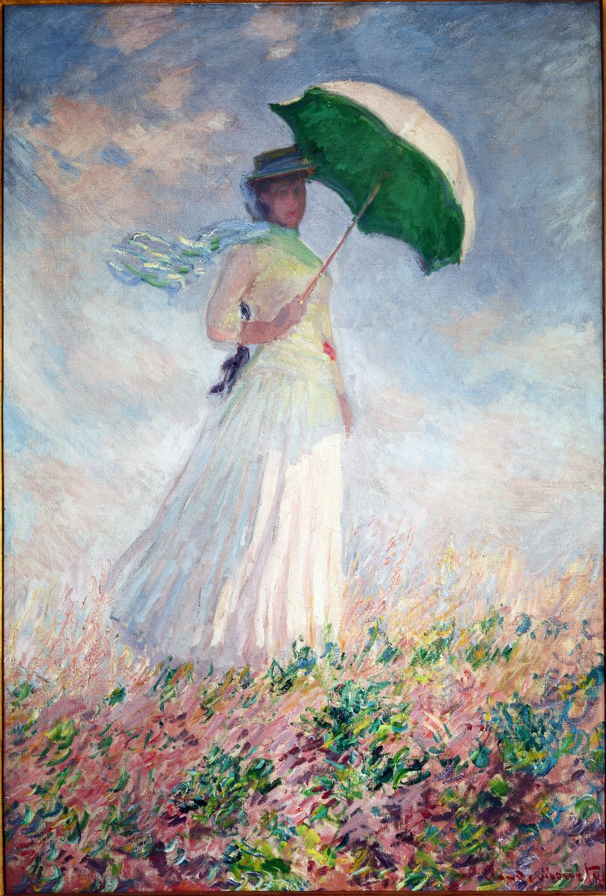 Woman with a Parasol Turned to the Right by Claude Monet