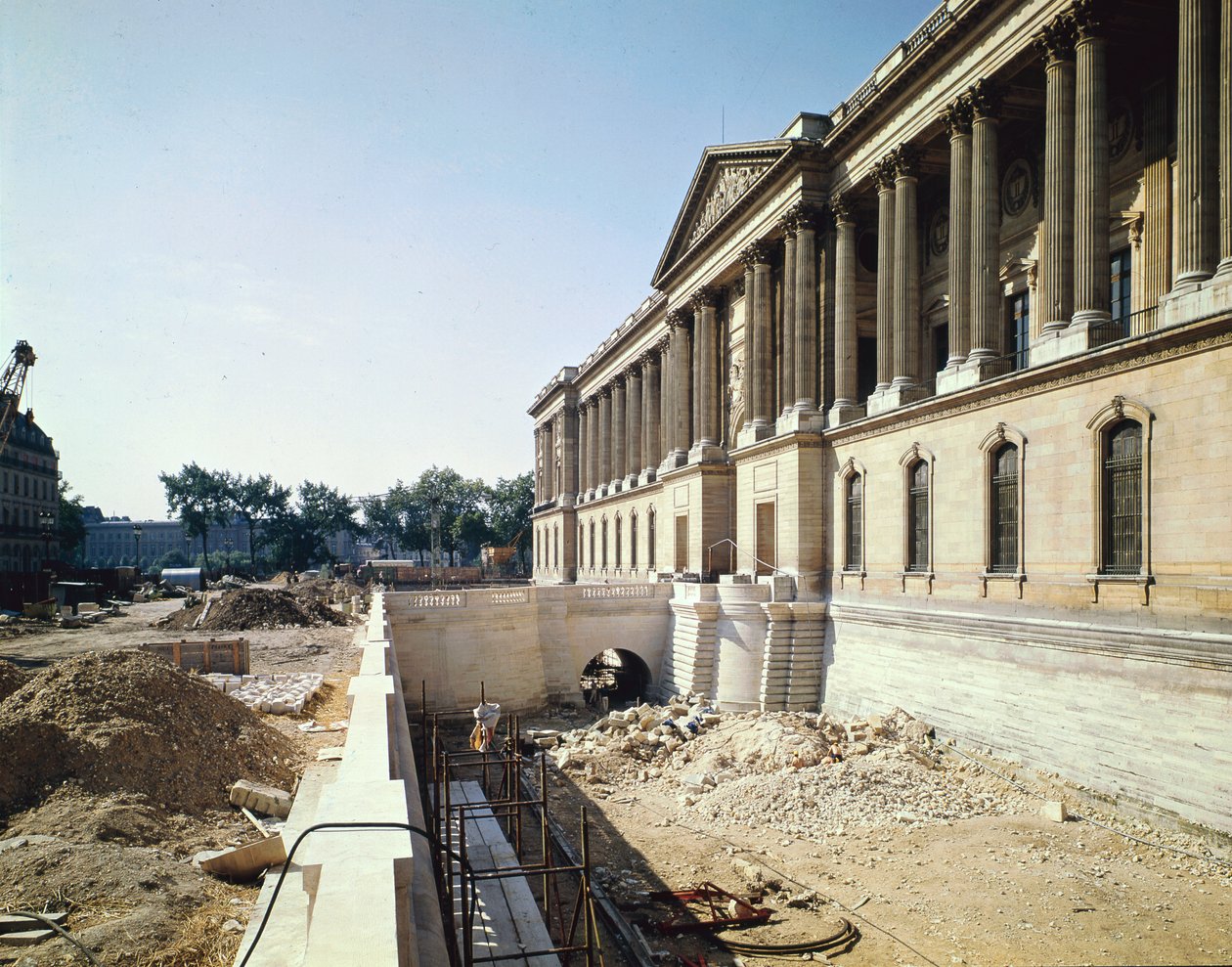 The Colonnade of the Louvre Photographed During Restoration, 8th September 1966 by Claude Perrault