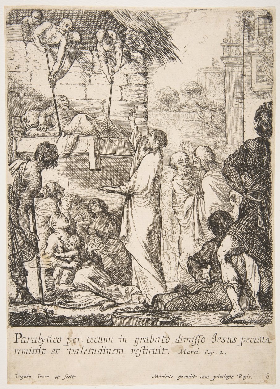 Healing the Paralytic by Claude Vignon