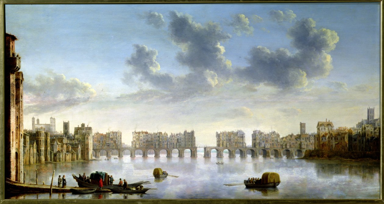 Old London Bridge by Claude de Jongh