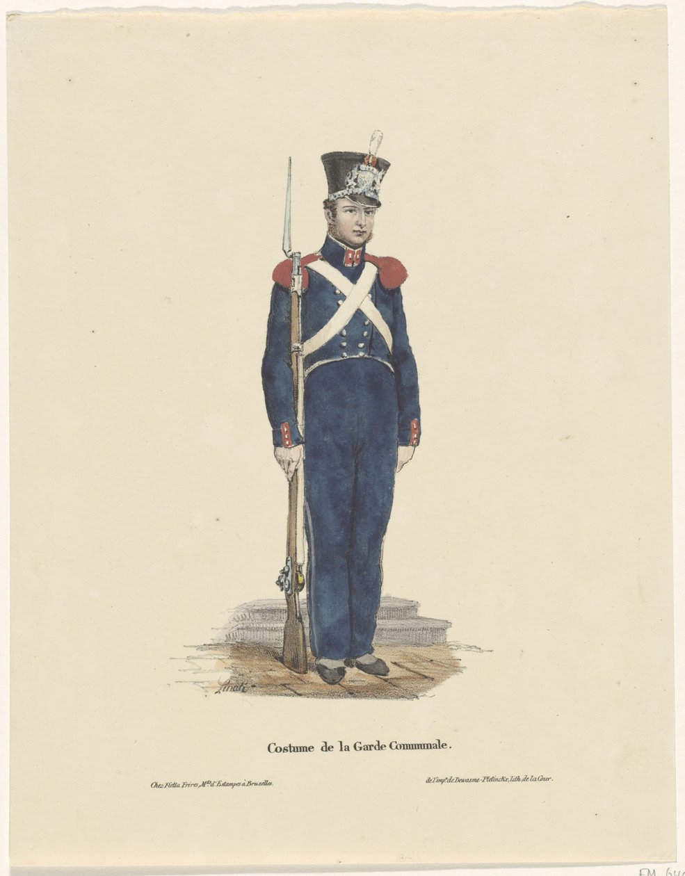 Belgian Shooter, 1830 by Claudio Linati