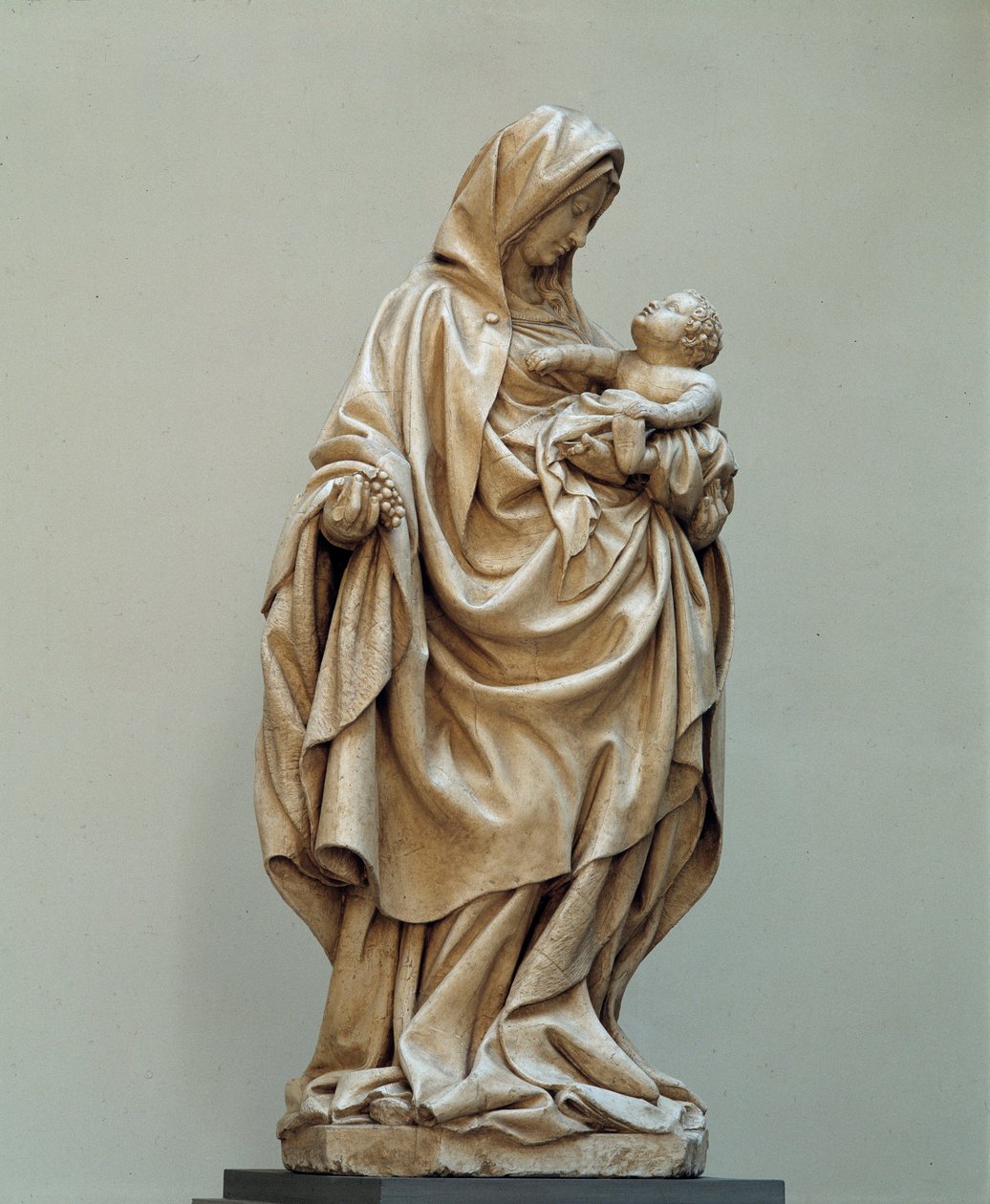 Virgin with Grape Statue attributed to Claus de Werve by Claus (after) Sluter