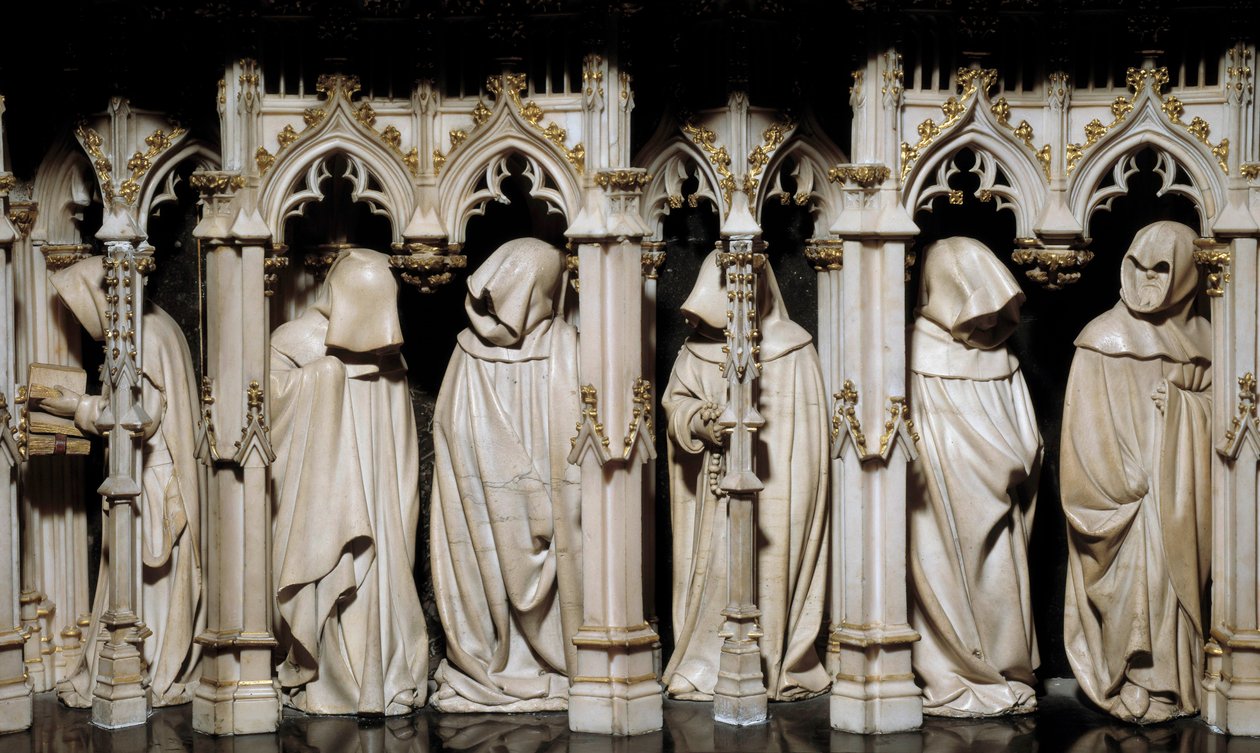 The penitents of the tomb of Philip the Hardi by Claus Sluter