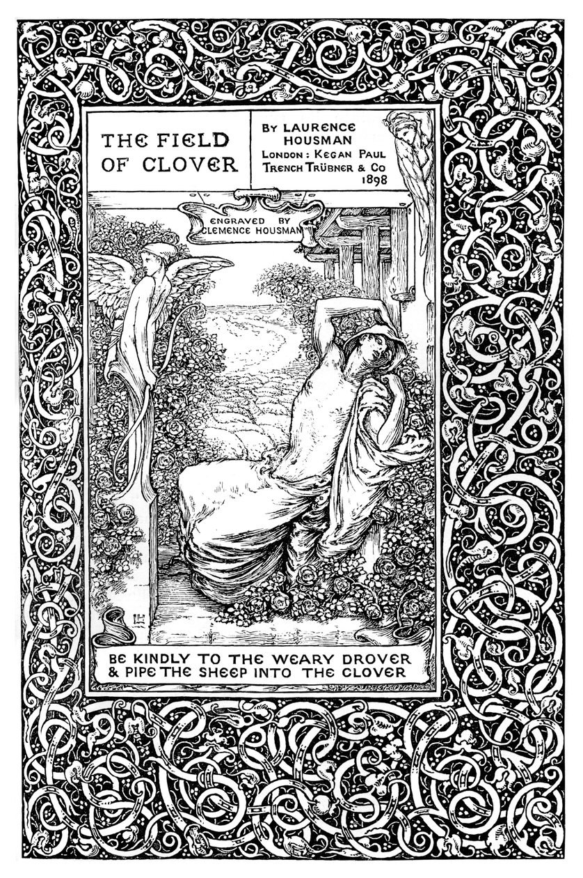 Title Page to The Field of Clover, 1899 by Clemence Housman