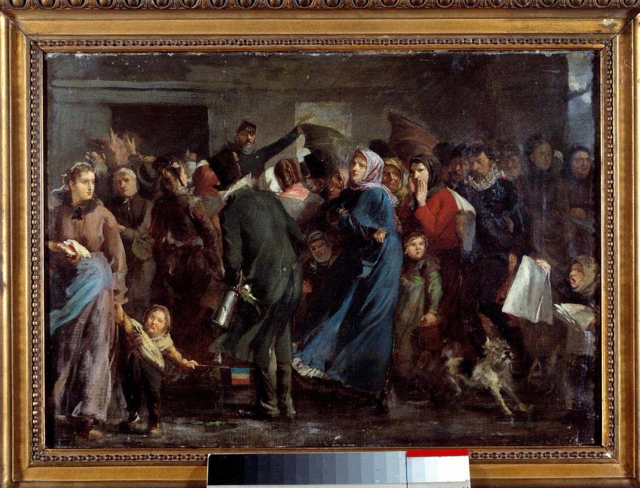 The hungry inhabitants of Paris wait their turn at the butcher