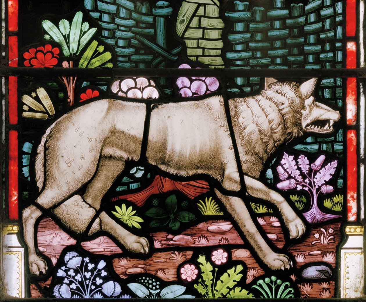 Wolf (detail), from The Good Shepherd, 1865 by Clement James Heaton
