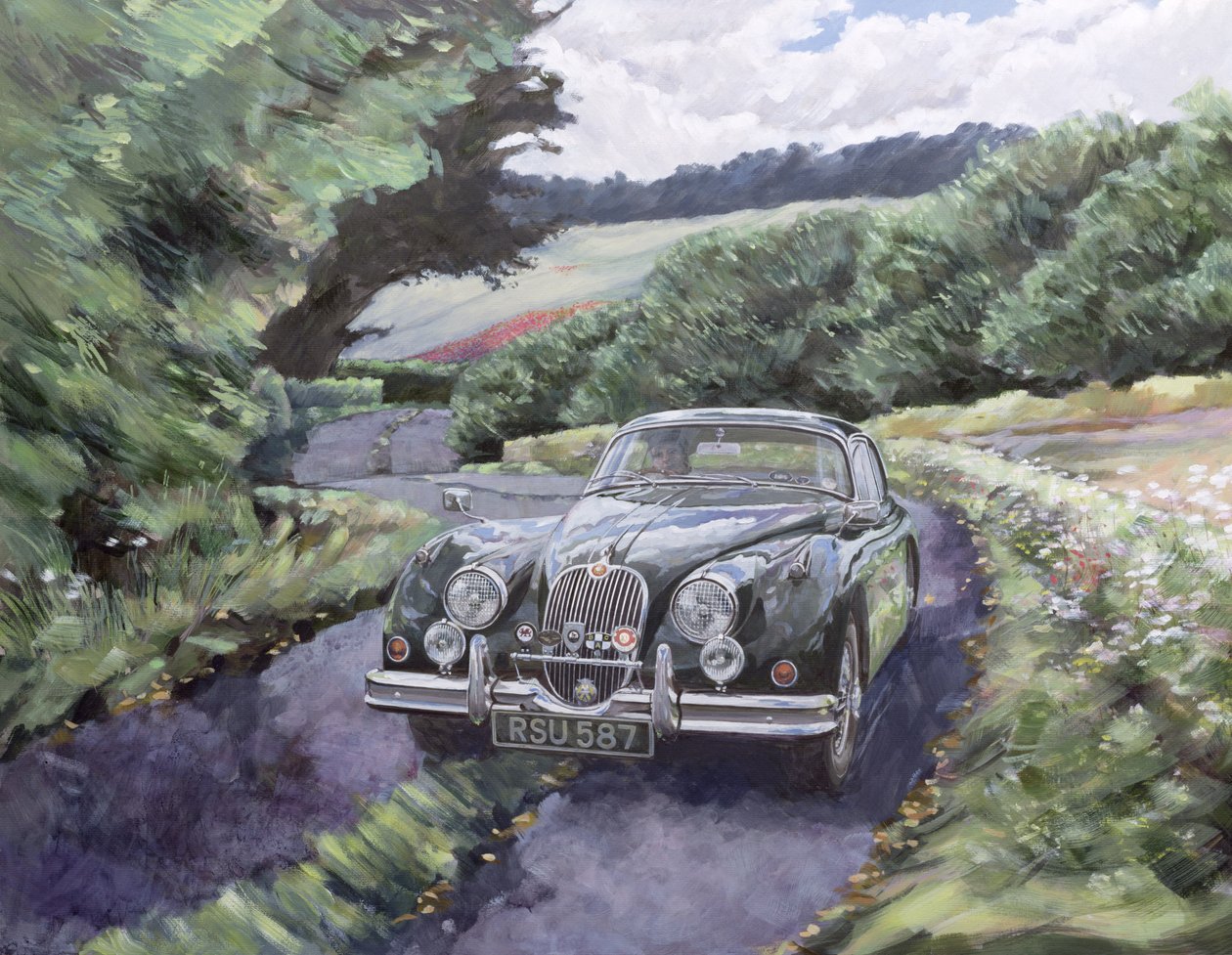 Jaguar XK150 Cruising by Clive Metcalfe