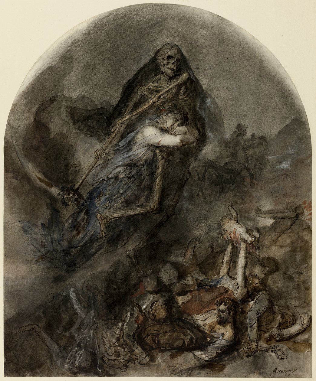 Allegory of Death by Clément Auguste Andrieux